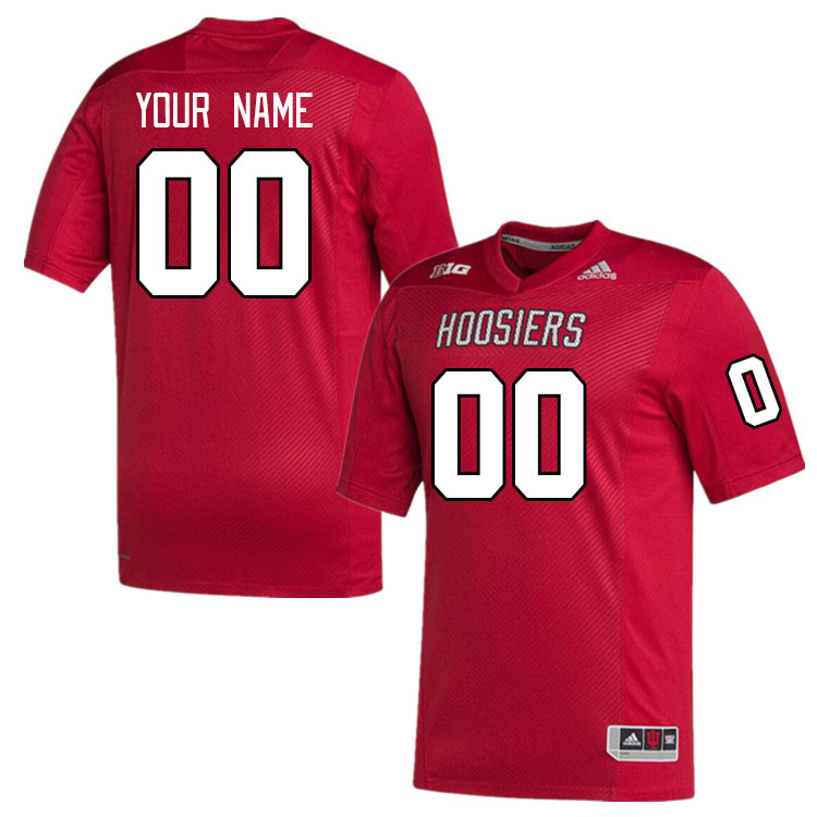 Custom Indiana Hoosiers Name And Number College Football Jerseys Stitched-Red - Click Image to Close